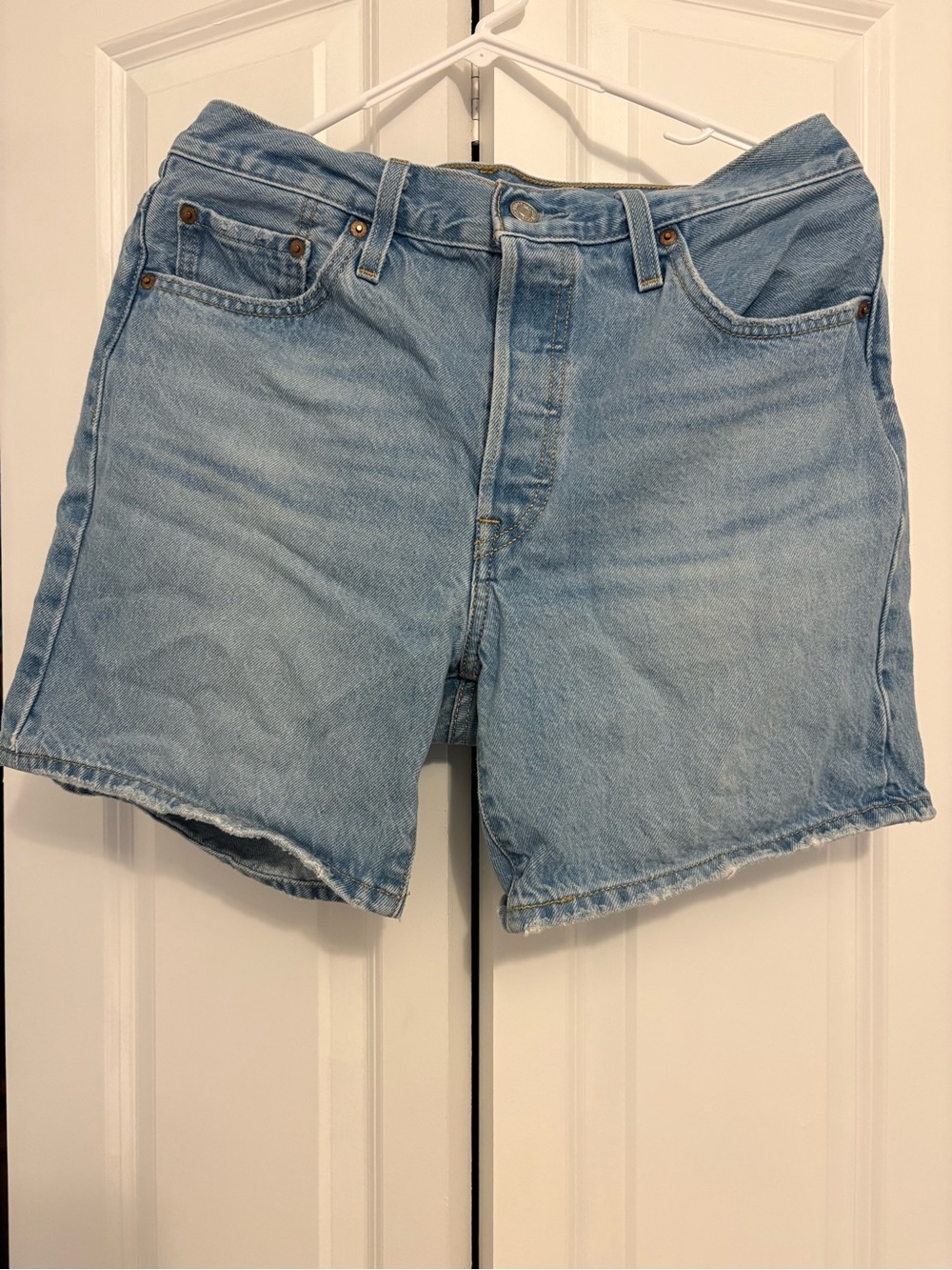 Levi's Light Blue Denim Shorts with Signature Patch